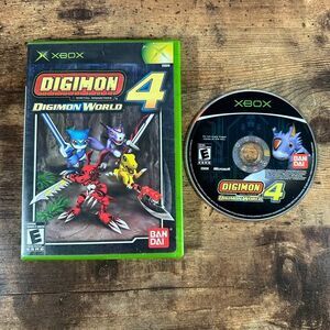 MINT Digimon World 4 (Microsoft Xbox, 2005) NO MANUAL + CASE & DISC